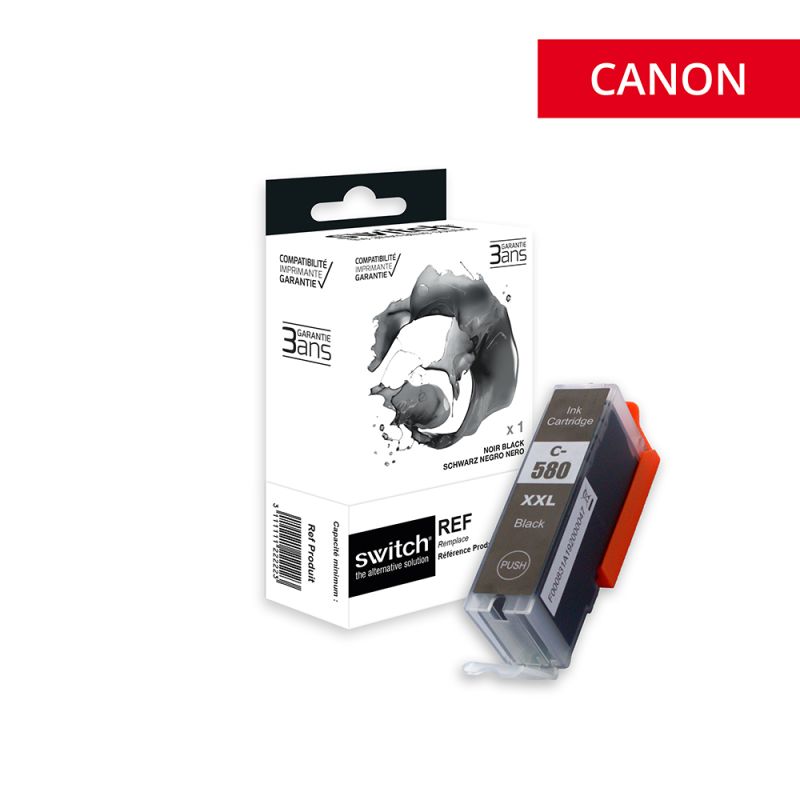 Canon PGI-580 XXLPGBK, 580XXL, 1970C001 — Cartouche Noir compatible · Switch