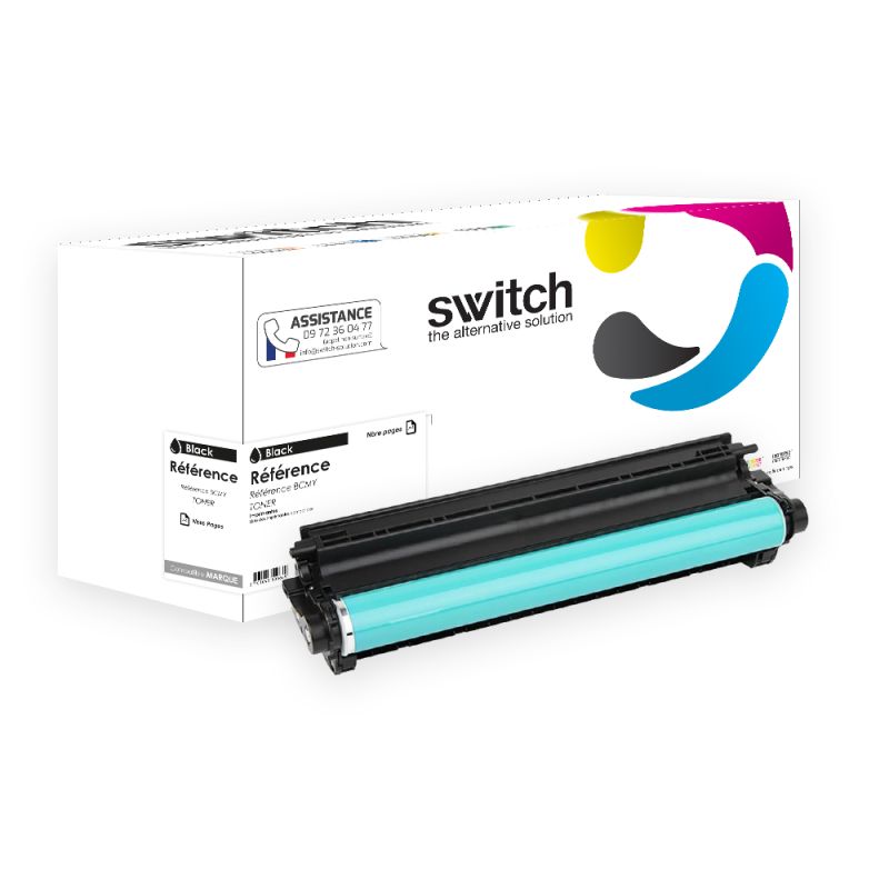 HP 126A, CE314A — Tambour Noir compatible · Switch