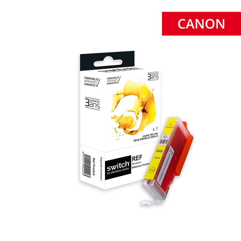 Canon CLI-581 XXLY, 581XXL, 1997C001 — Cartouche Jaune compatible · Switch