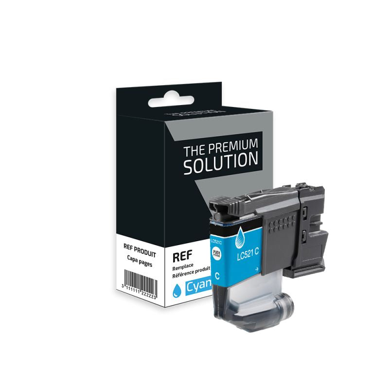 Brother LC521VAL, Cartouche Cyan compatible - The Premium Solution