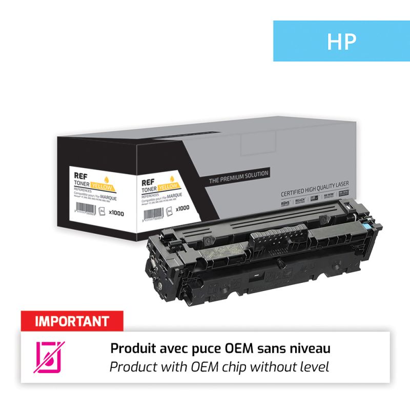 HP W2032X 415X, Toner Jaune remanufacturé - The Premium Solution