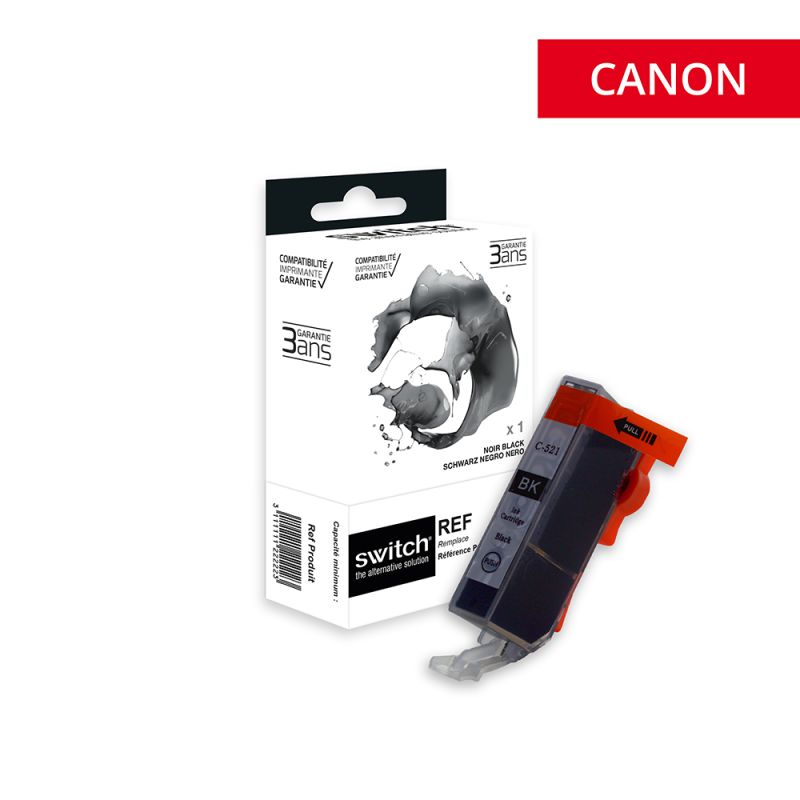 Canon CLI-521 2933B001 — Cartouche Photo Noir compatible · Switch