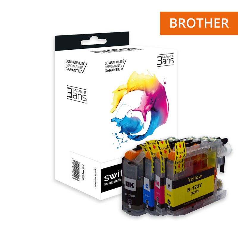 Brother LC123 — Cartouche Pack 4 Couleurs compatible · Switch