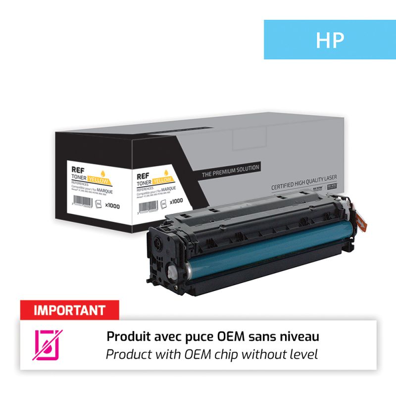 HP W2212A 207A, Toner Jaune remanufacturé - The Premium Solution