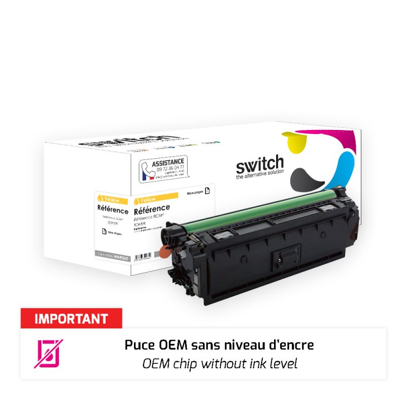 HP 212X, W2122X — Toner Jaune compatible · Switch