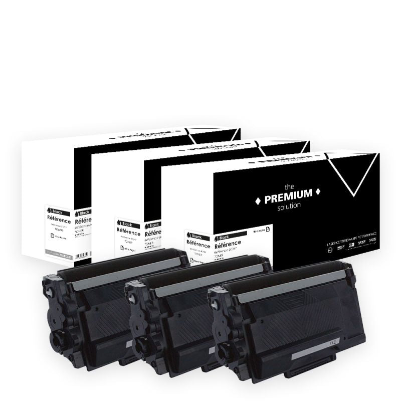 Brother TN-3030 3060 6300 6600 7600, Toner Pack 3 Noir compatible - The Premium Solution