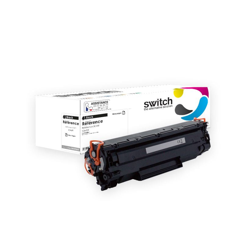 HP 85A, CE285A, CE278A, CB435A, CB436A, CRG 713, 725, 728 — Toner Noir compatible · Switch