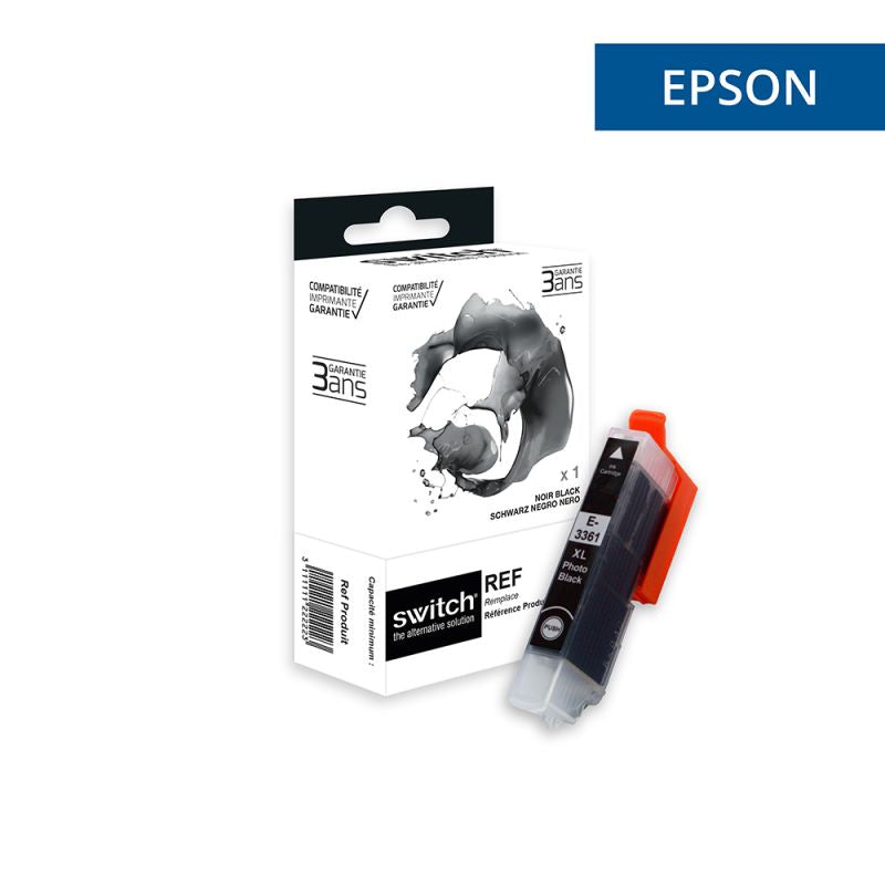 Epson 33XL T3361 - ORANGE — Cartouche Photo Noir compatible · Switch