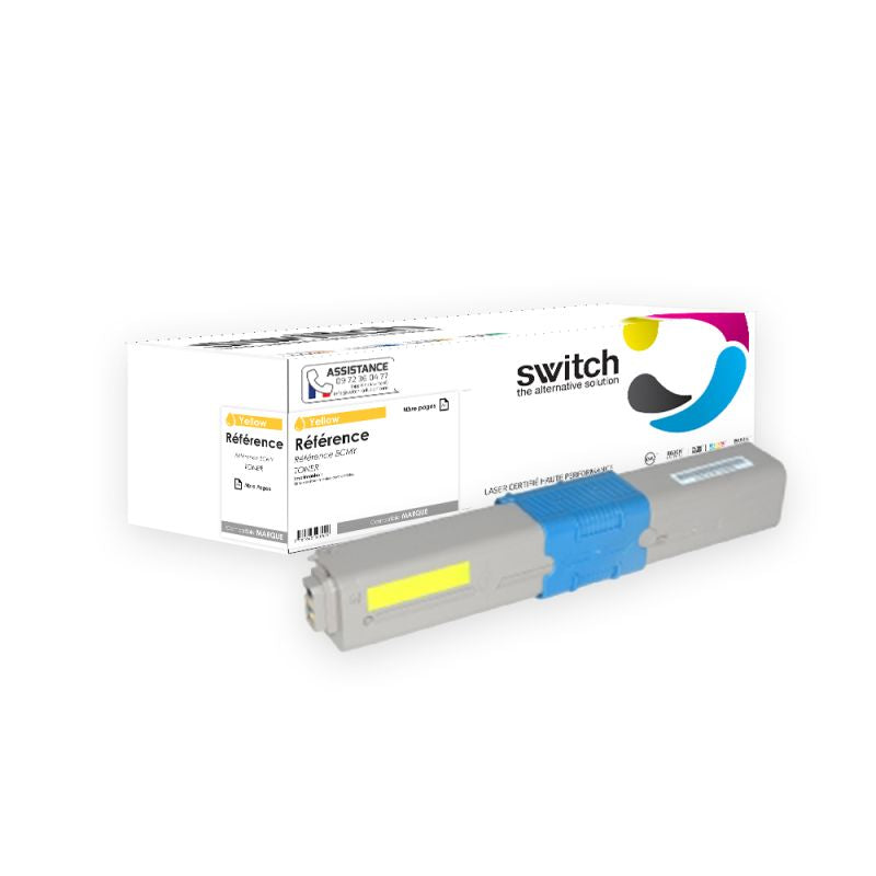 OKI C332, 46508709 — Toner Jaune compatible · Switch