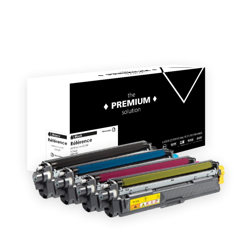 Brother PRO TN-241 245, Toner Pack 4 Couleurs compatible - The Premium Solution