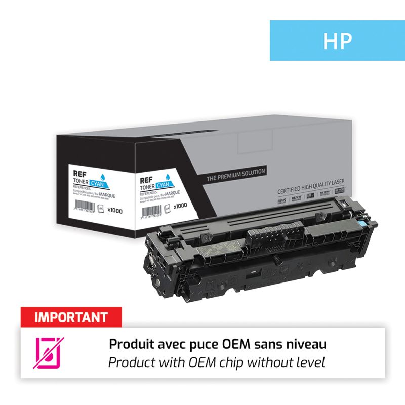 HP W2031X 415X, Toner Cyan remanufacturé - The Premium Solution