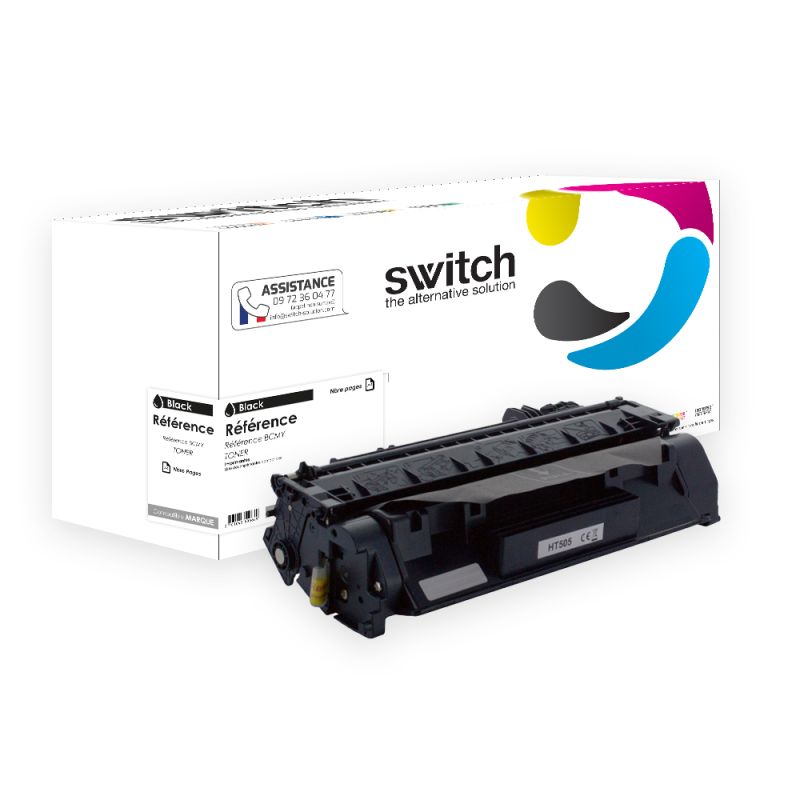 HP 05A, CE505A, CF280A — Toner Noir compatible · Switch