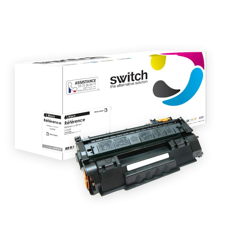 HP 49X, CANON 315, 108, 308, 708 — Toner Noir compatible · Switch