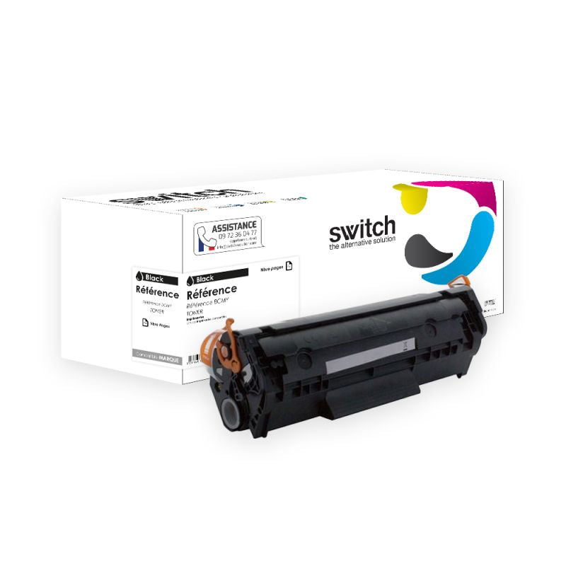 HP 12A, Q2612A, 103, 303, 703, FX9, FX10, 104 — Toner Noir compatible · Switch