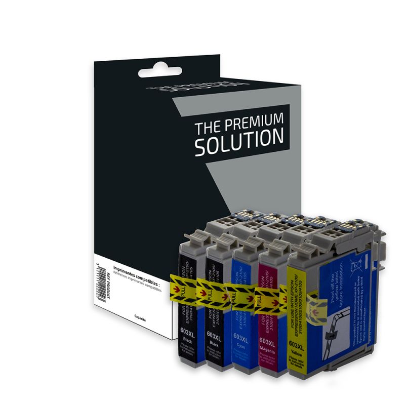 Epson 603XL - Etoile de mer, Cartouche Pack 4 + 1 Offerte compatible - The Premium Solution