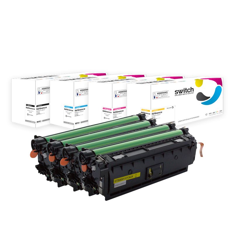HP 508X — Toner Pack 4 Couleurs compatible · Switch