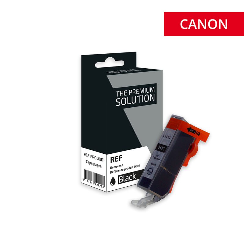 Canon CLI-521 2933B001, Cartouche Photo Noir compatible - The Premium Solution