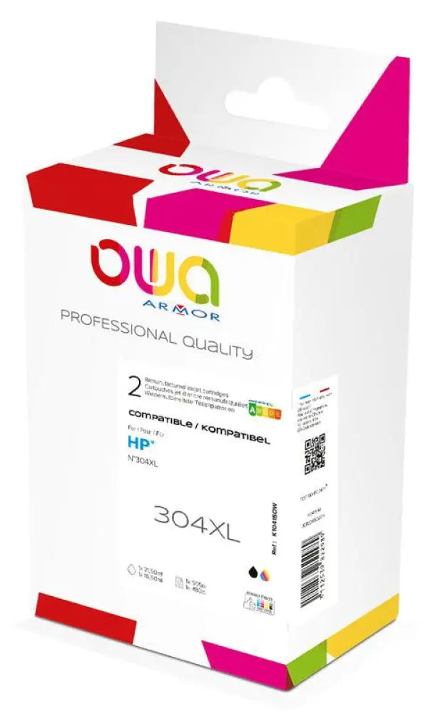 Pack 4 couleurs - HP 304XL - Cartouche compatible - haute capacité - Jet d’encre remanufacturé OWA