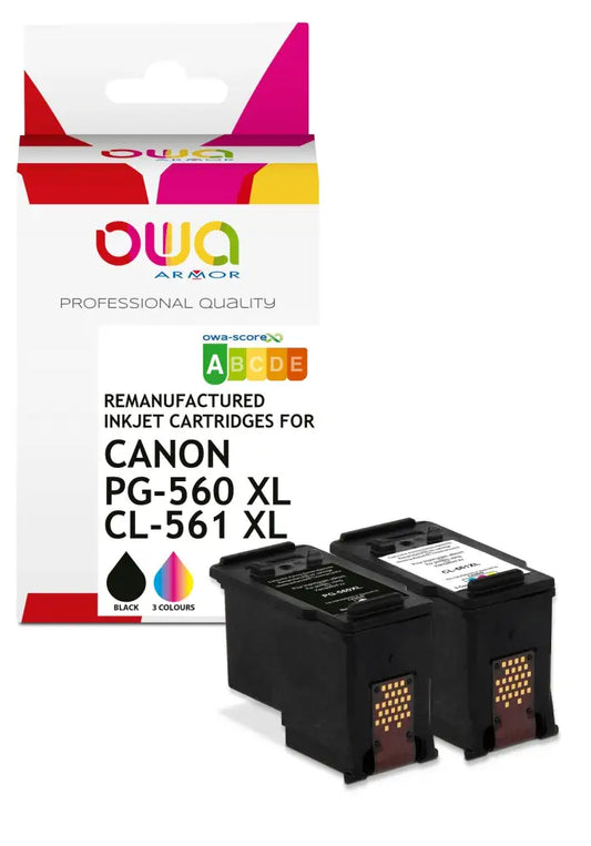 Pack2 - CANON PG 560XL CL 561XL - Cartouche compatible - haute capacité - 1x Noir 3 Couleurs - Jet d’encre