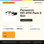 Panasonic FAT-411X Toner Pack 3 Noir compatible : caractéristiques