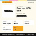Pantum 1100 Toner Noir compatible équivalent à CTL-1100X : caractéristiques
