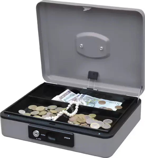 pavo, Caisse à monnaie Deluxe 250 mm argent - Équipement de bureau > Gestion & courrier