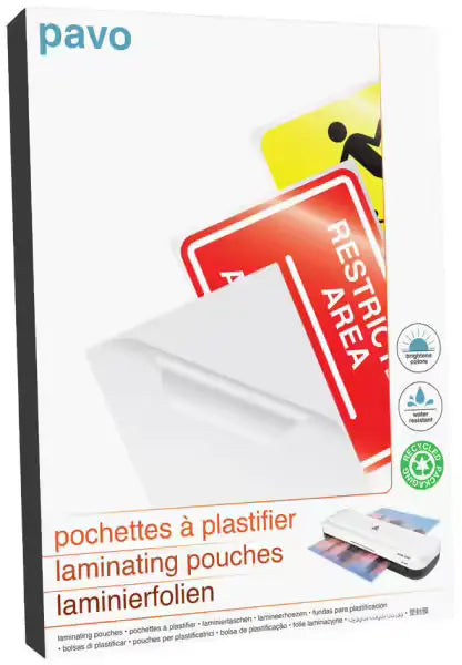 pavo, Pochette de plastification A3 brillant 200 microns - Équipement bureau > Finition documents