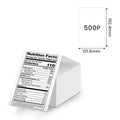 Phomemo - Distributeur en paravent étiquettes expédition 101.5x152mm x 500 - Noir sur Blanc - Papier Thermique