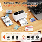 Phomemo - Imprimante mobile professionnelle M421 - Blanc - thermique