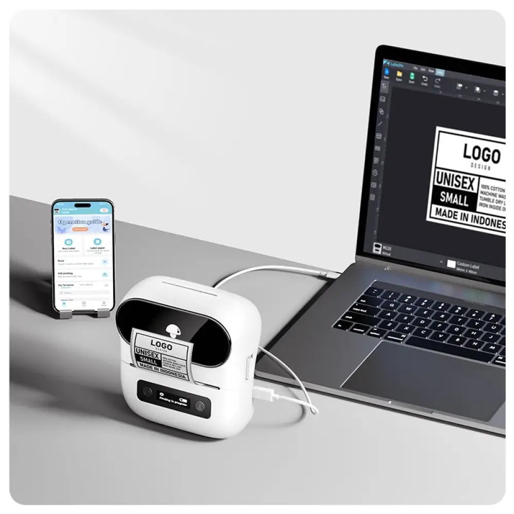 Phomemo - Mini imprimante thermique mobile M220 - Blanc - Imprimante
