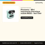 Phomemo - Mini imprimante thermique mobile M220 - Vert Clair : caractéristiques