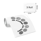 Phomemo - Pack x 3 Rouleaux étiquette continue 50mm 3.5m - Noir sur Transparent - Papier Thermique