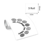 Phomemo - Pack x 3 Rouleaux étiquette continue 50mm 3.5m - Noir sur Blanc - Papier Thermique