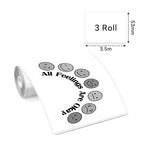 Phomemo - Pack x 3 Rouleaux étiquette continue 50mm x 3.5m - Noir sur Blanc