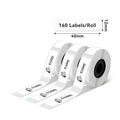 Phomemo - Pack x 3 Rouleaux étiquettes 12x40mm x160 - Noir sur Blanc - Papier Thermique