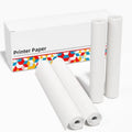 Phomemo - Pack x4 Rouleaux papier Thermique (210mm x 6.5m) - Blanc - Papier