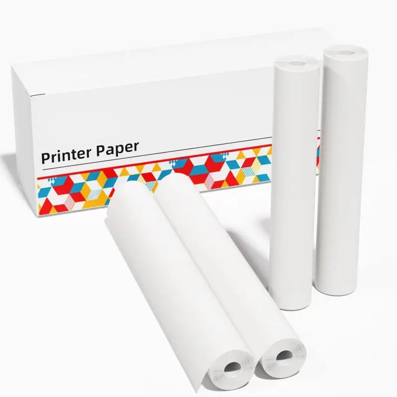 Phomemo - Pack x4 Rouleaux papier Thermique (210mm x 6.5m) - Blanc - Papier