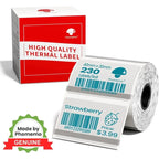 Phomemo - Rouleau étiquettes 40x30mm x 230 - Vert sur Transparent