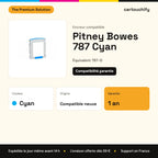 Pitney Bowes 787 Encreur Cyan compatible équivalent à 787-D : caractéristiques