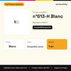 n°613-H Encreur Blanc compatible : caractéristiques