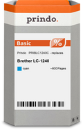 Brother LC1240C Cartouche Cyan compatible · Prindo Basic
