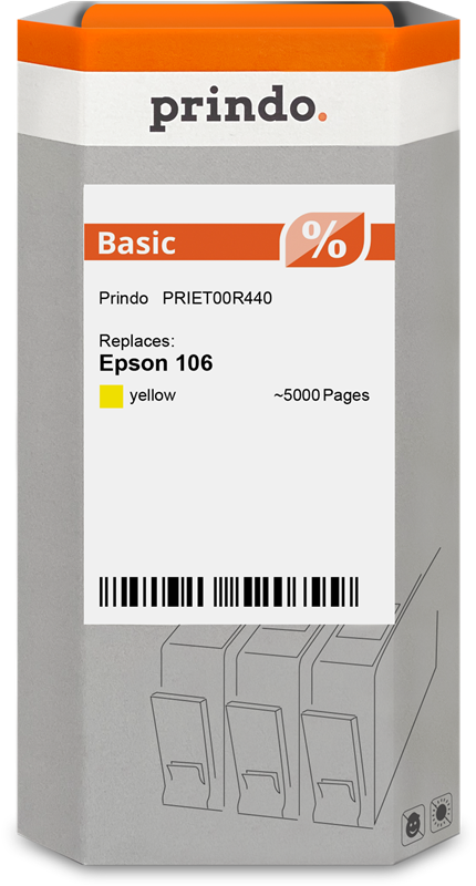 Epson 106 Cartouche Jaune compatible équivalent à C13T00R440 · Prindo Basic