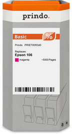 Epson 106 Cartouche Magenta compatible équivalent à C13T00R340 · Prindo Basic