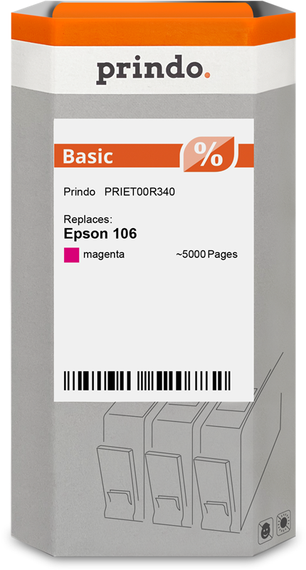 Epson 106 Cartouche Magenta compatible équivalent à C13T00R340 · Prindo Basic