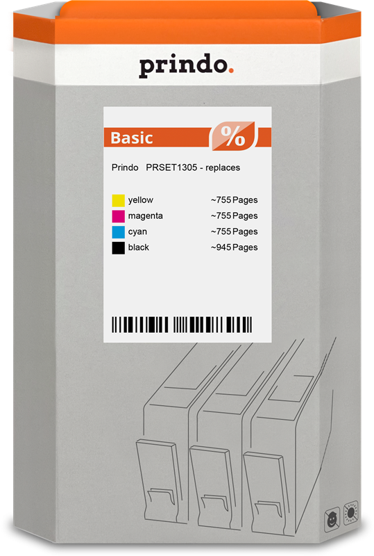 Epson T1305 Cartouche Pack 4 Couleurs compatible · Prindo Basic