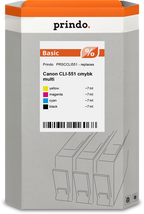 Canon CLI-551 Cartouche Pack 4 Couleurs compatible · Prindo Basic