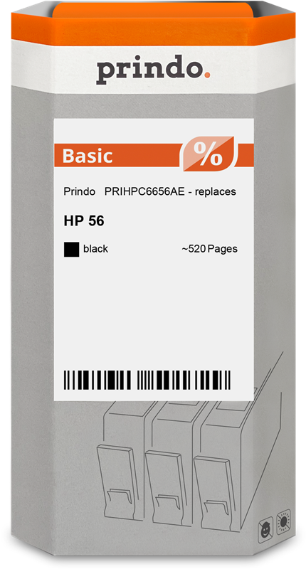 HP C6656AE Cartouche Noir compatible · Prindo Basic