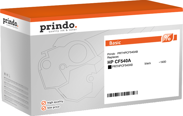 HP 203A Toner Noir compatible équivalent à CF540A · Prindo Basic