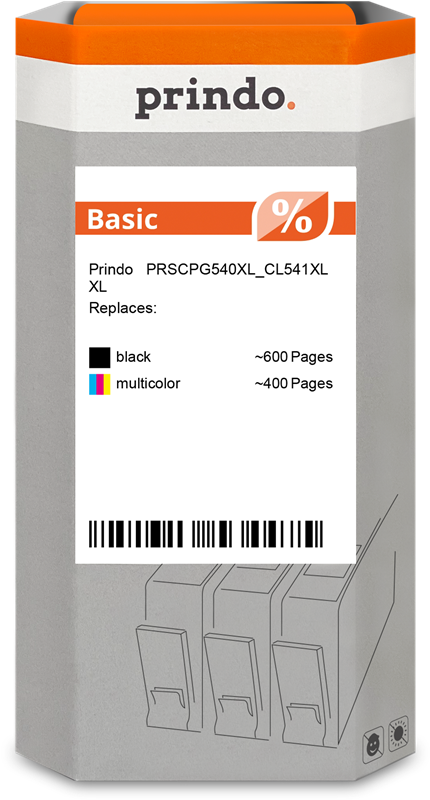 Canon PG-540XL Cartouche Pack 4 Couleurs compatible · Prindo Basic