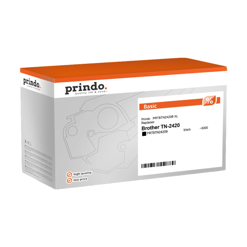Brother TN-2420 Toner Noir compatible · Prindo Basic